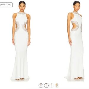 NWOT $1250 Camila White Rhinestone Wedding Gown White Dress